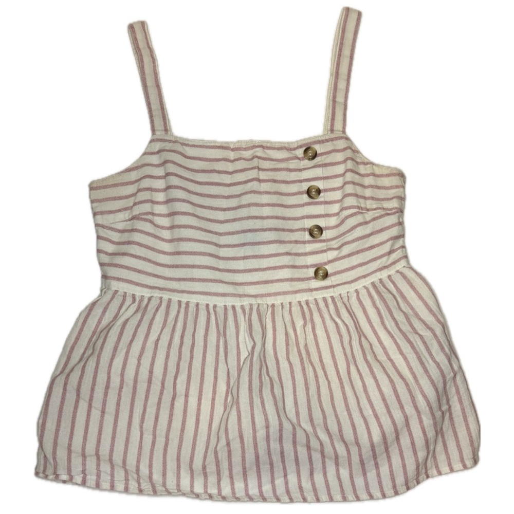 Vero Moda Stripey Singlet Top White and Red Stripes Size Extra Small